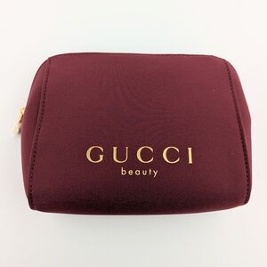 Gucci Beauty Burgundy Cosmetics Bag